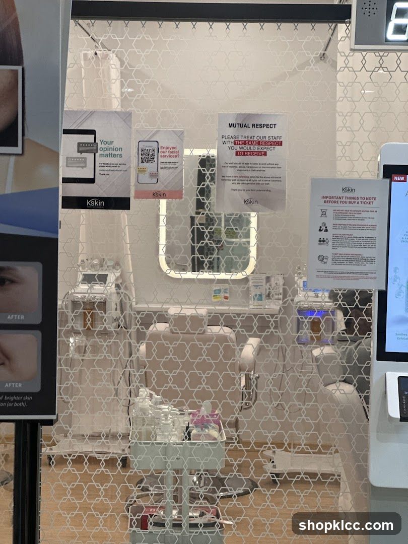 Beauty Salon Interior View Through Security Screen