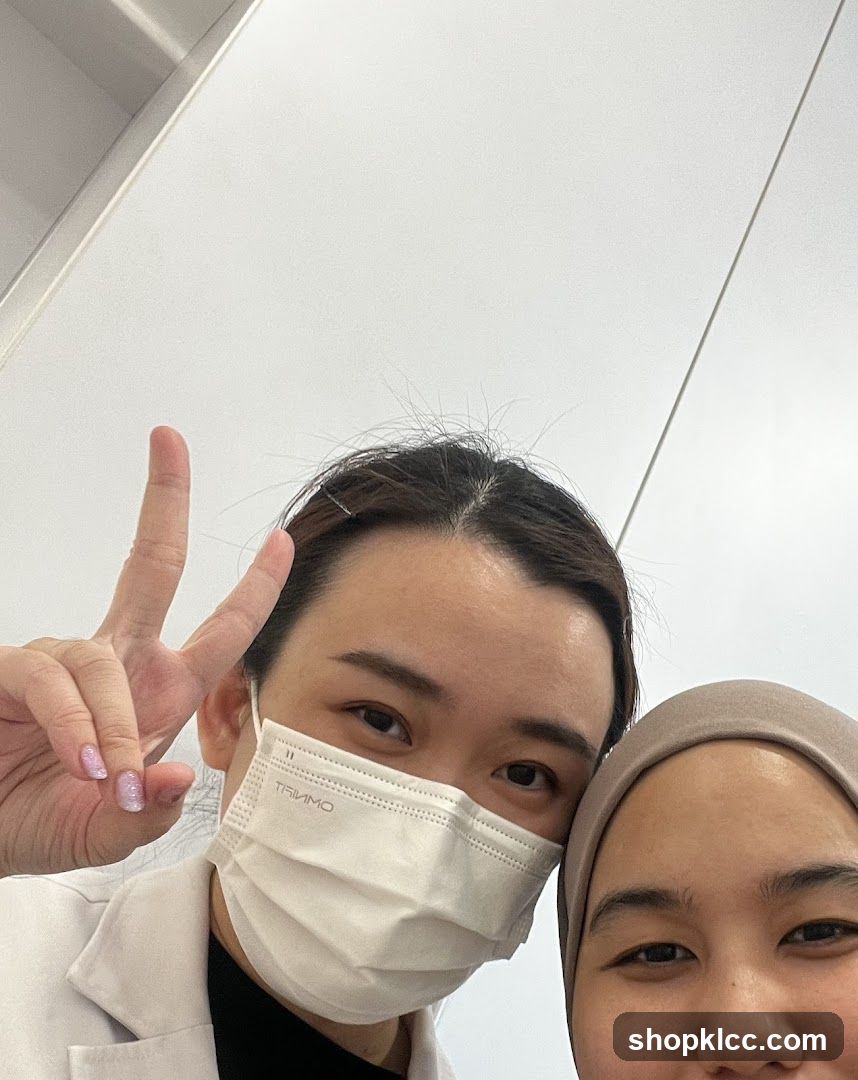 Selfie with medical professional
