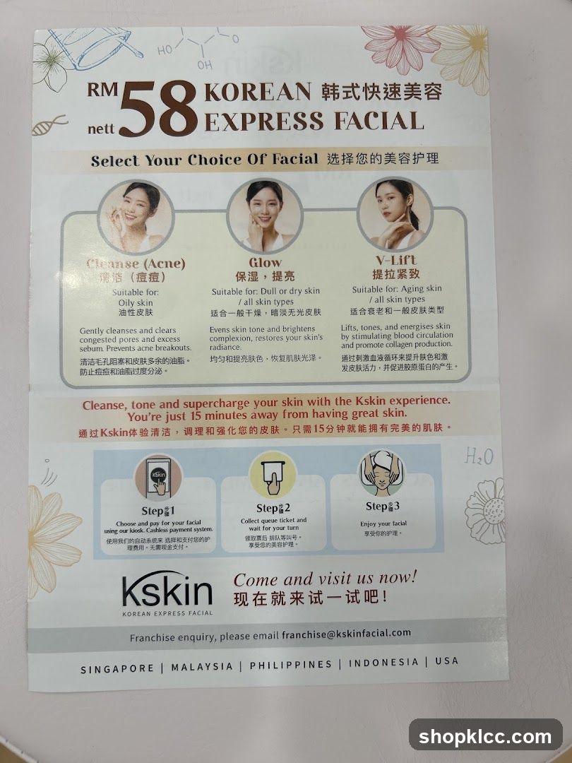Kskin Korean Express Facial Ad