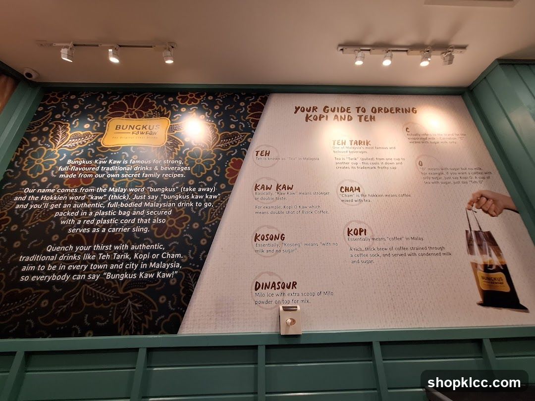 Bungkus Kaw Kaw Menu Board