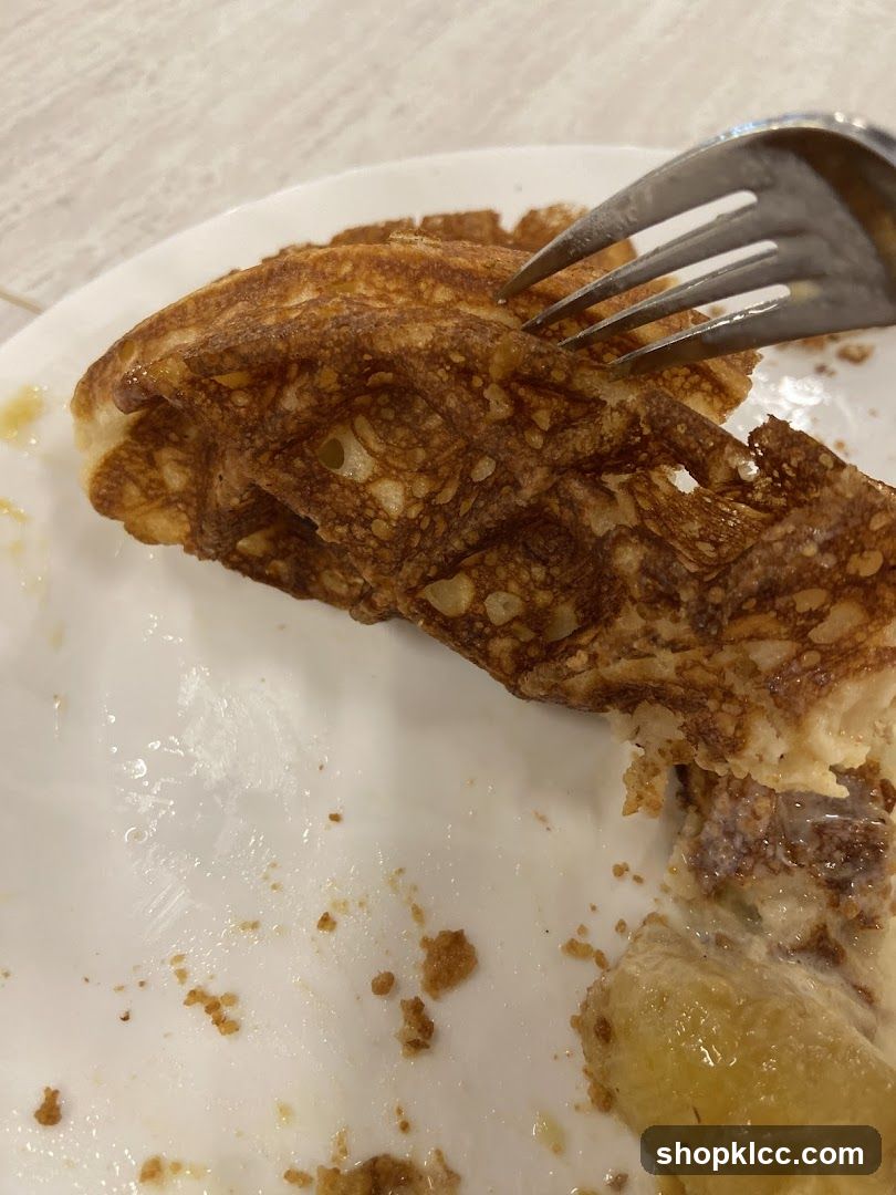 Breakfast Plate with Pancakes and Banana
