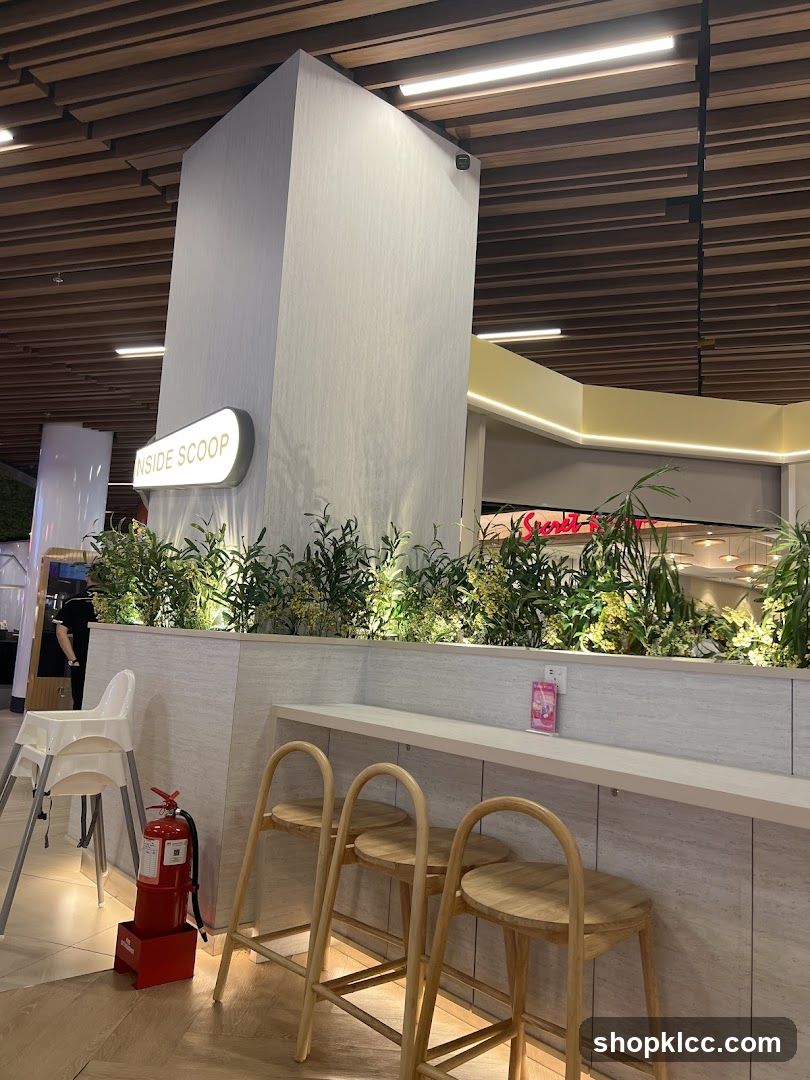 Interior of a modern café or food court area