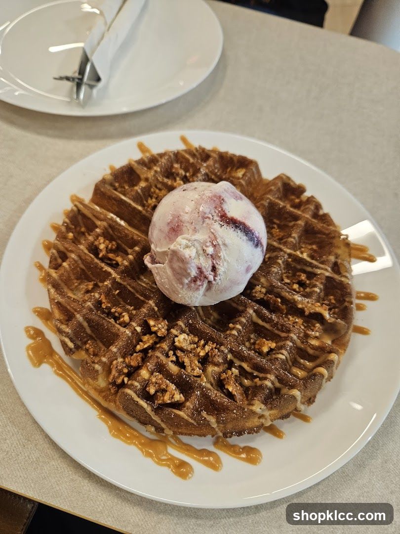 Waffle with Ice Cream