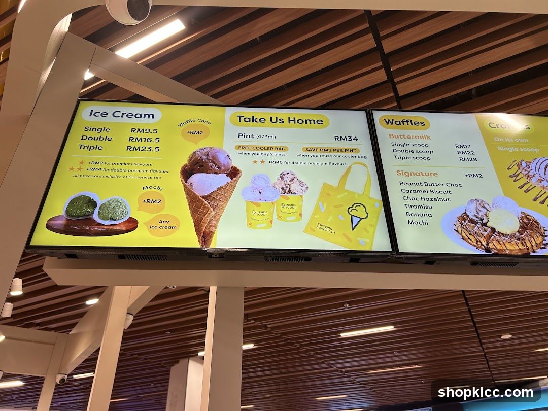 Ice Cream & Waffles Menu Board
