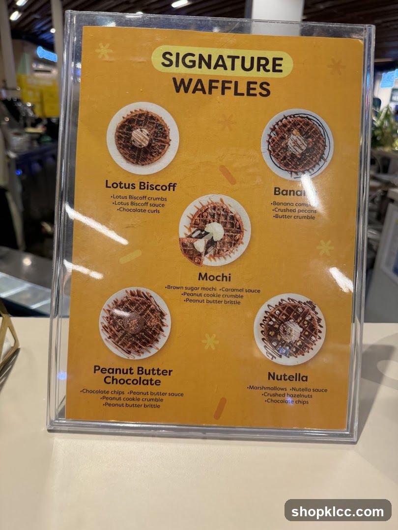 Signature Waffles Menu Board