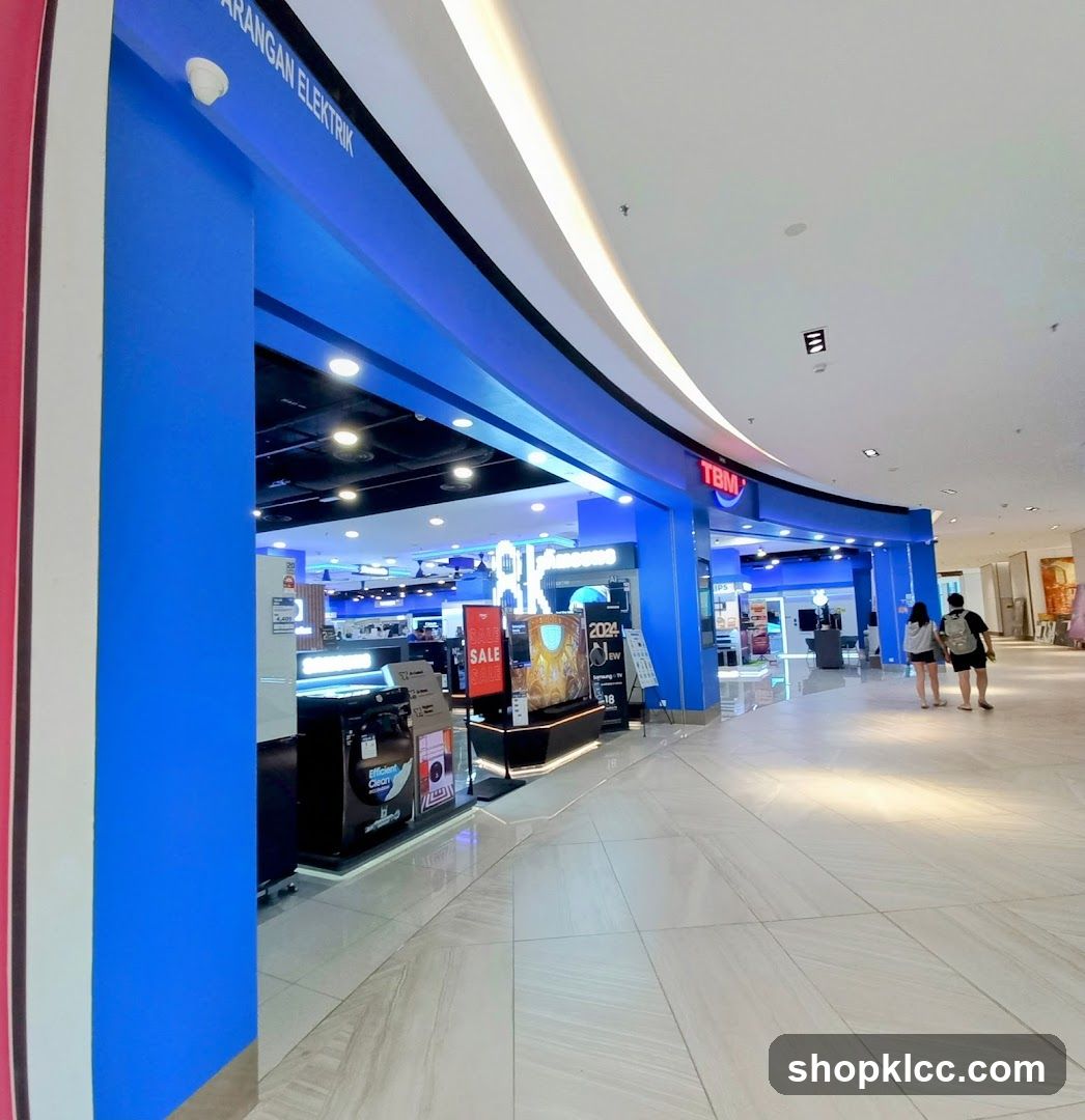 Shopping Mall Interior with Storefronts