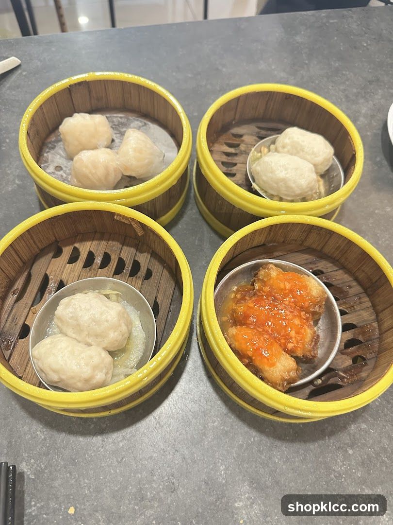 Dim Sum Dishes in Bamboo Steamers