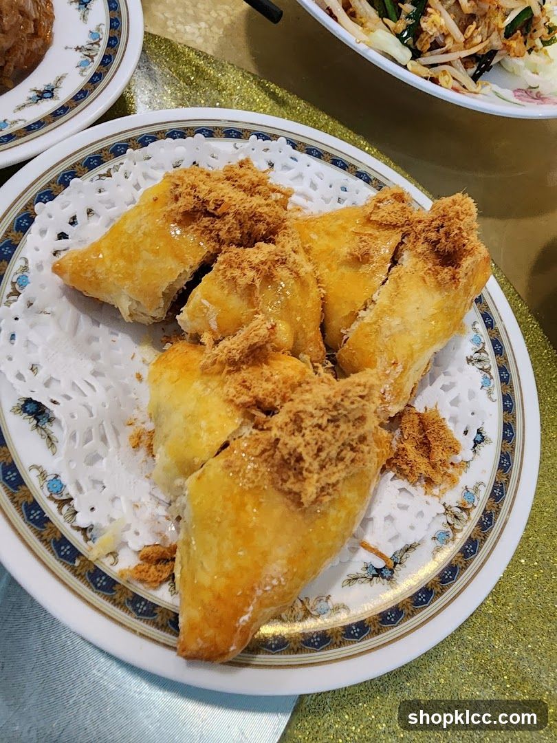 Meat Floss Pastry on a Plate