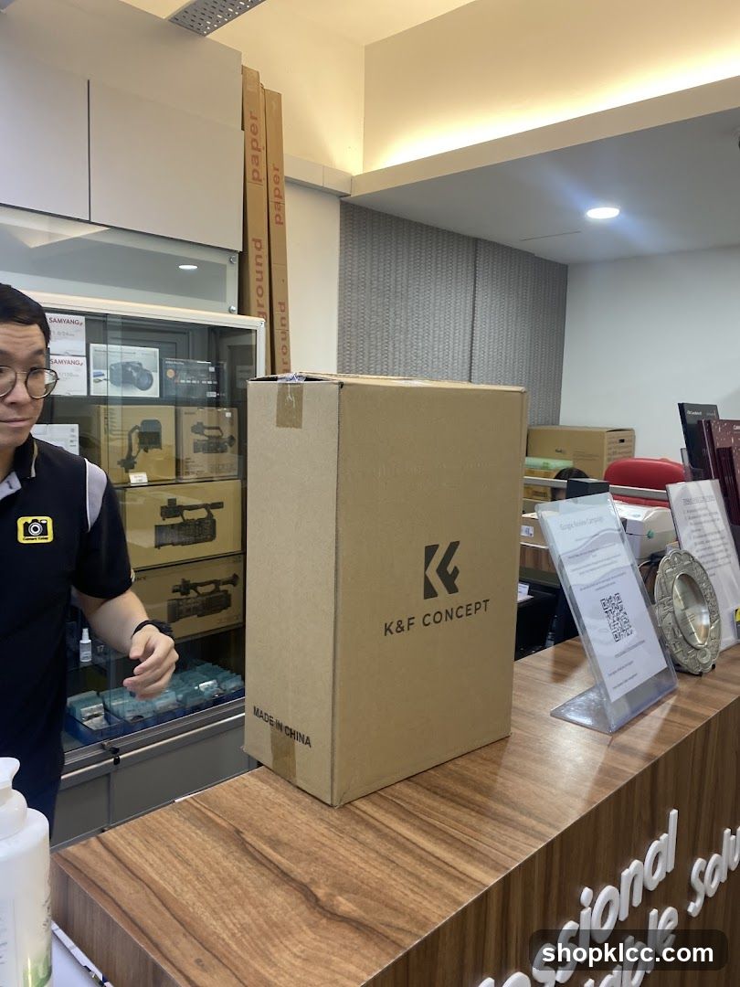 Office Interior with Packaging Box