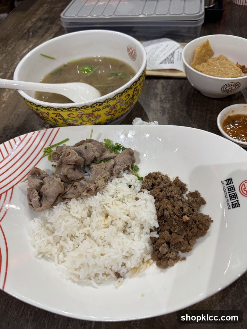 Rice Bowl with Meat and Soup
