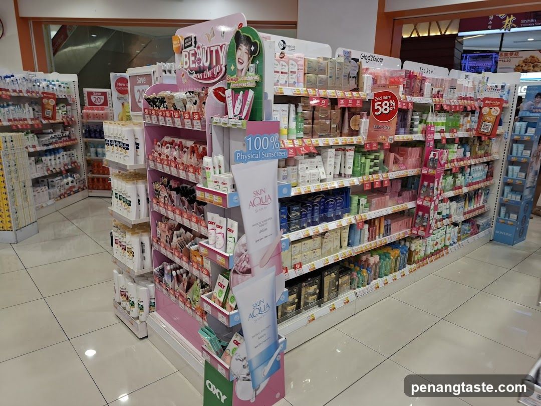 Cosmetics and Skincare Aisles
