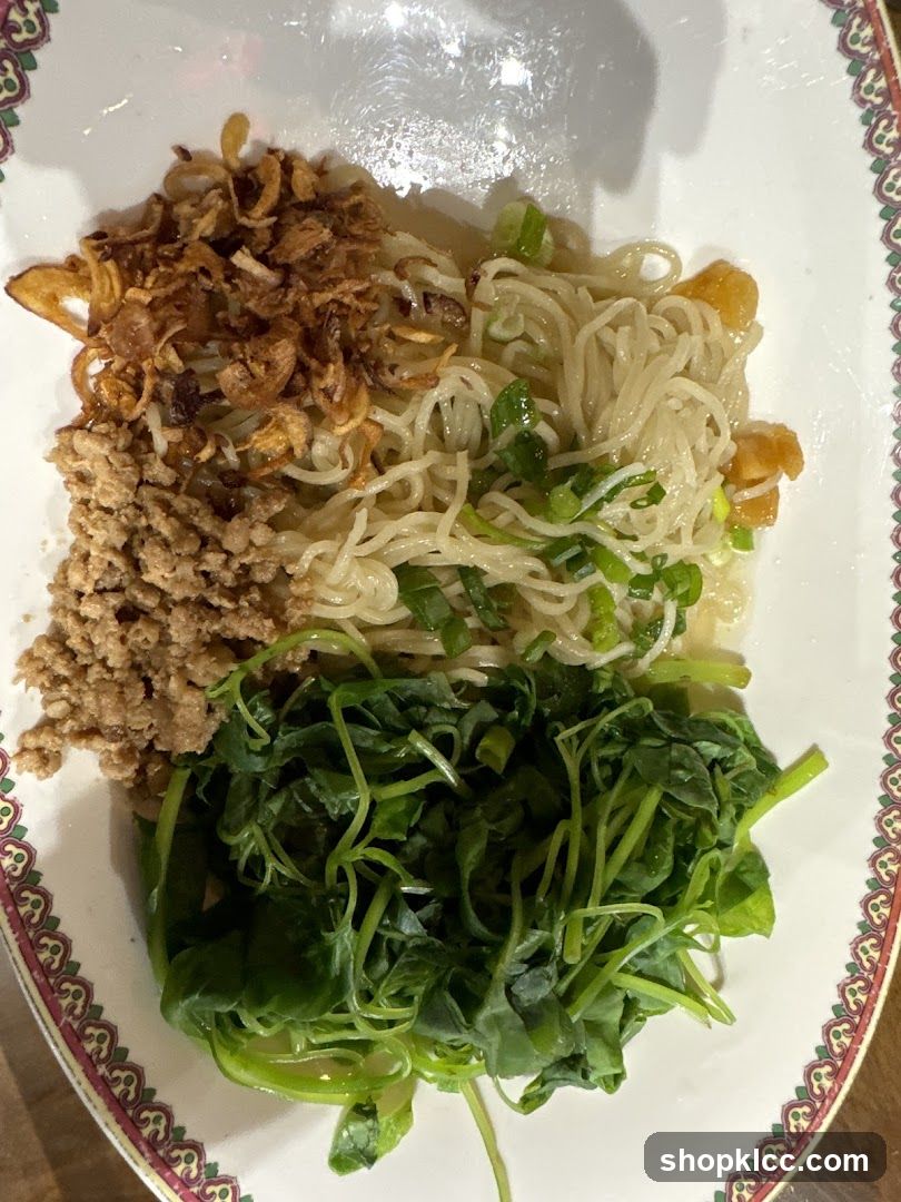 Plate of Noodles with Toppings