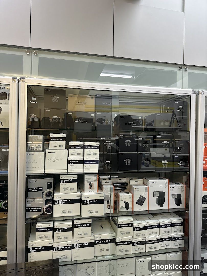 Camera Lens Display Case