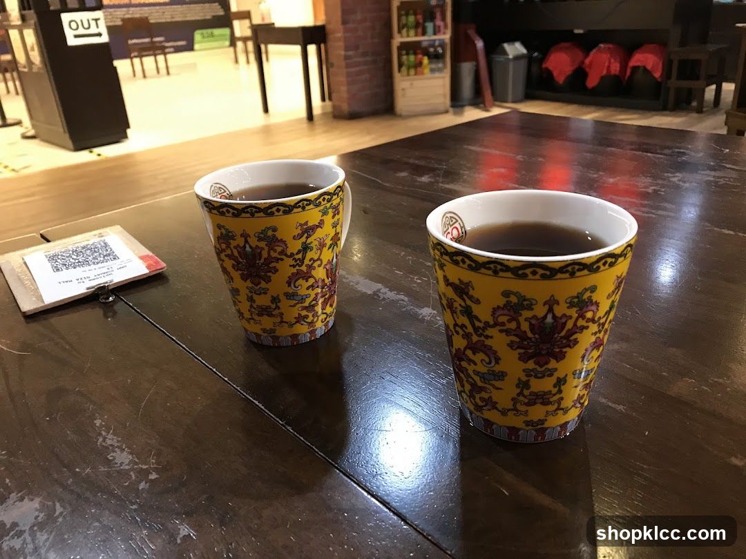 Tea cups on a table