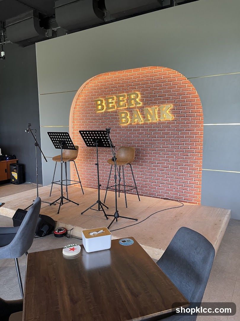 Beer Bank Interior Stage Setup