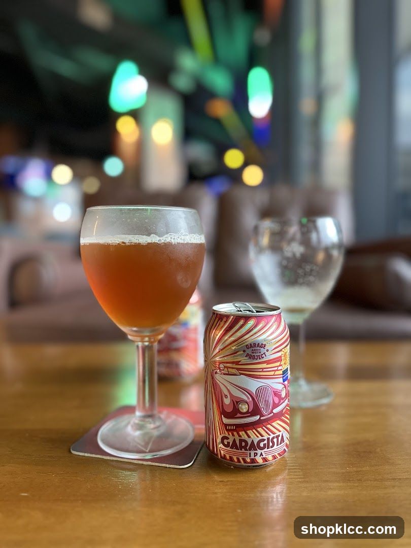Garagista IPA on a table