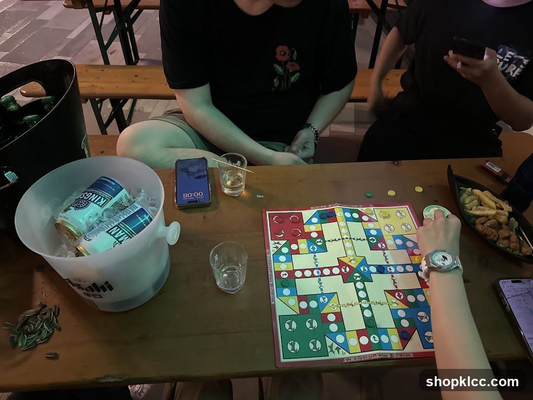 Board Game Night at Outdoor Table