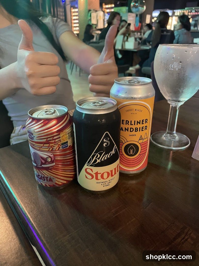 Beer and Drink Setup at Bar