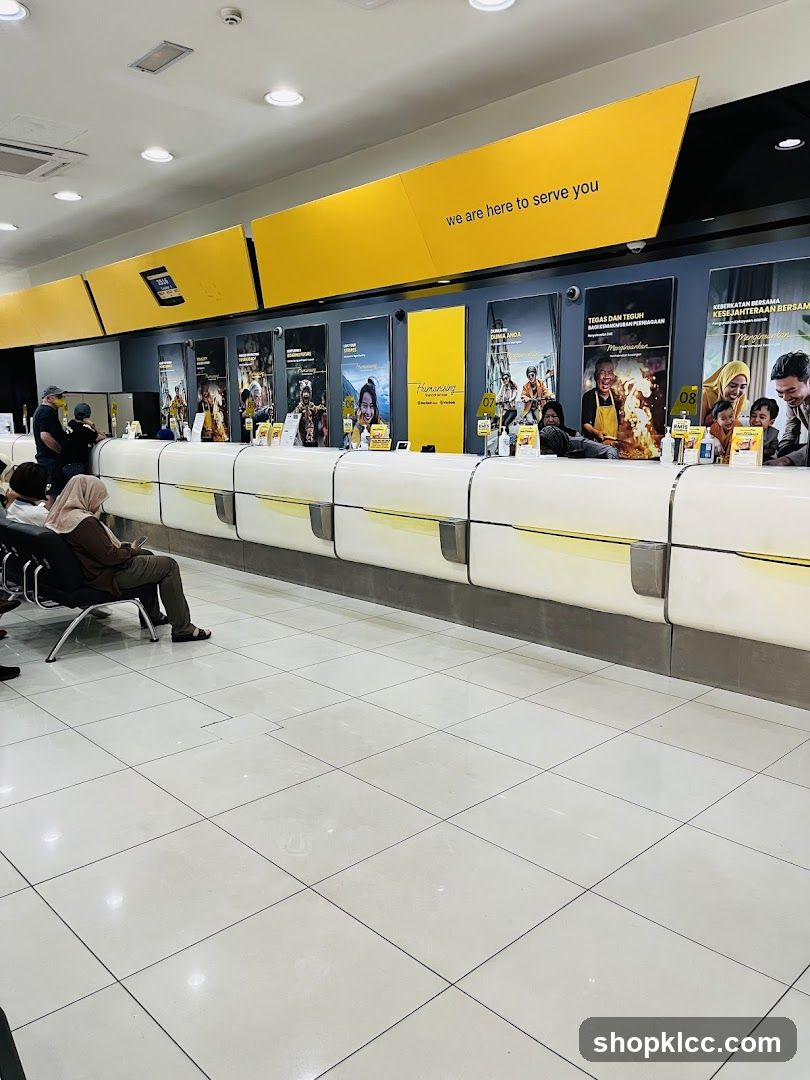 Bank Service Counter Interior
