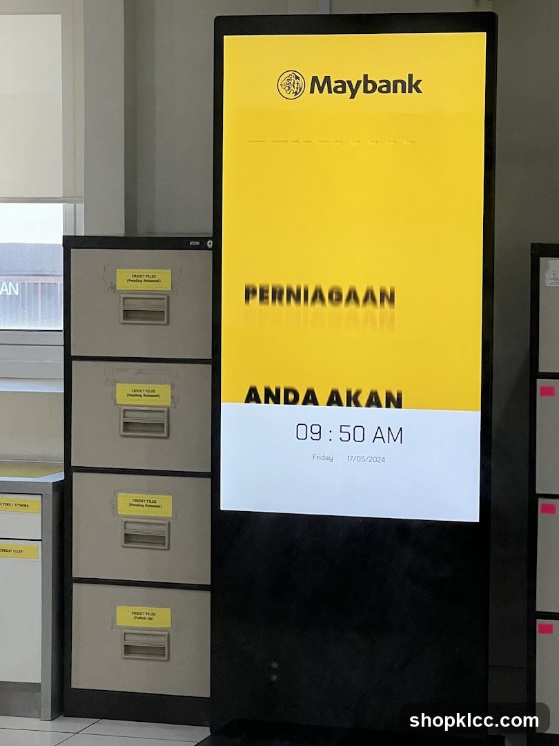 Maybank ATM Screen Display