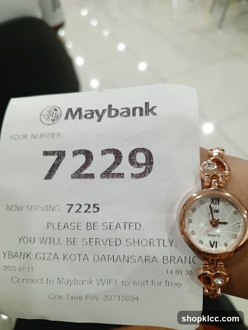 Maybank Queue Receipt