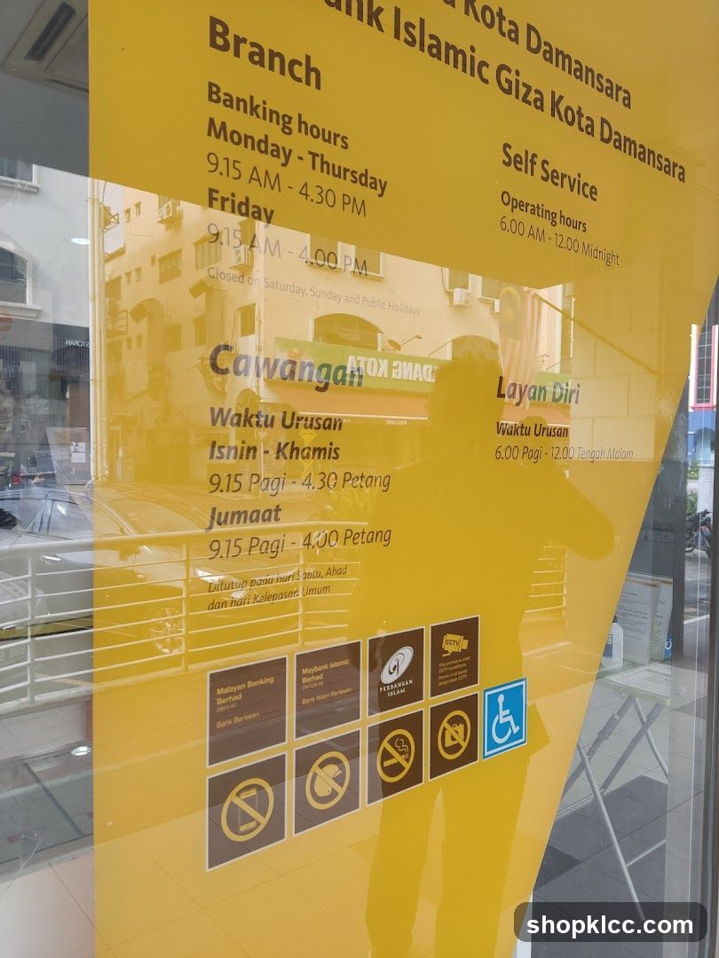 Bank Hours Signage