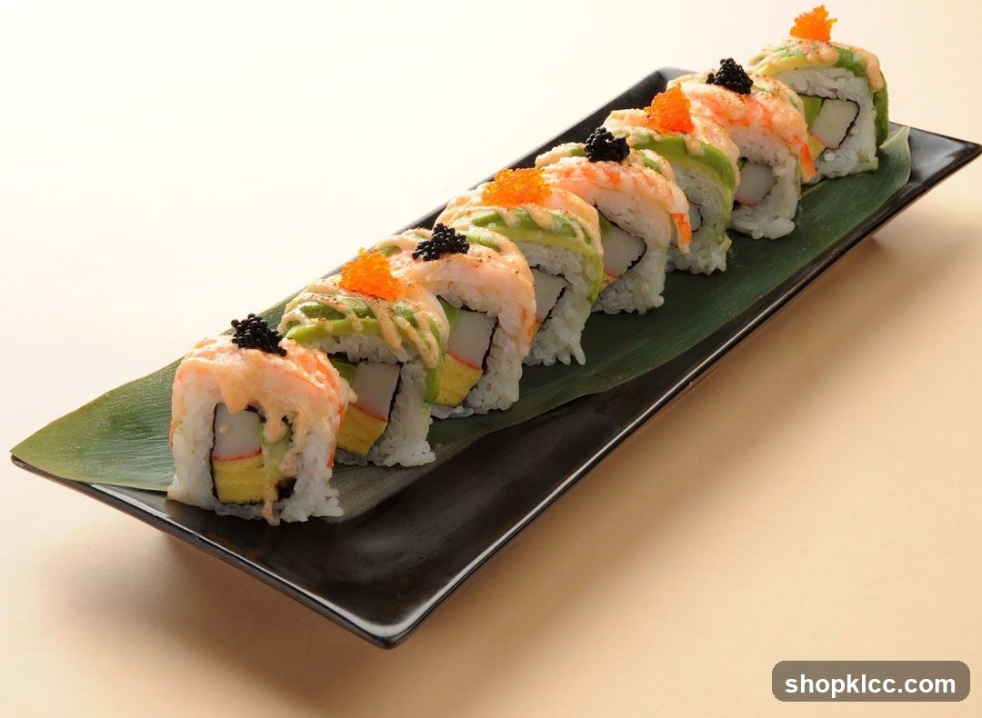 Sushi Rolls on a Plate