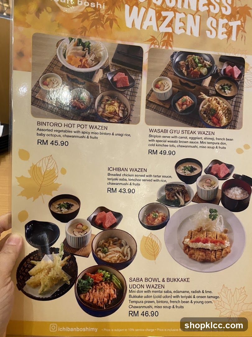 Ichi Ban Boshim - Wazen Set Menu