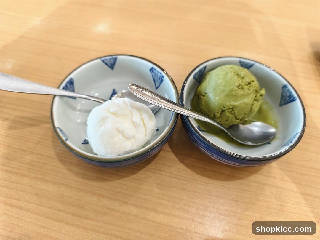 Matcha and Vanilla Ice Cream Bowls