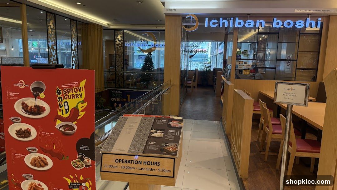 Ichiban Boshi Restaurant Interior and Menu Display