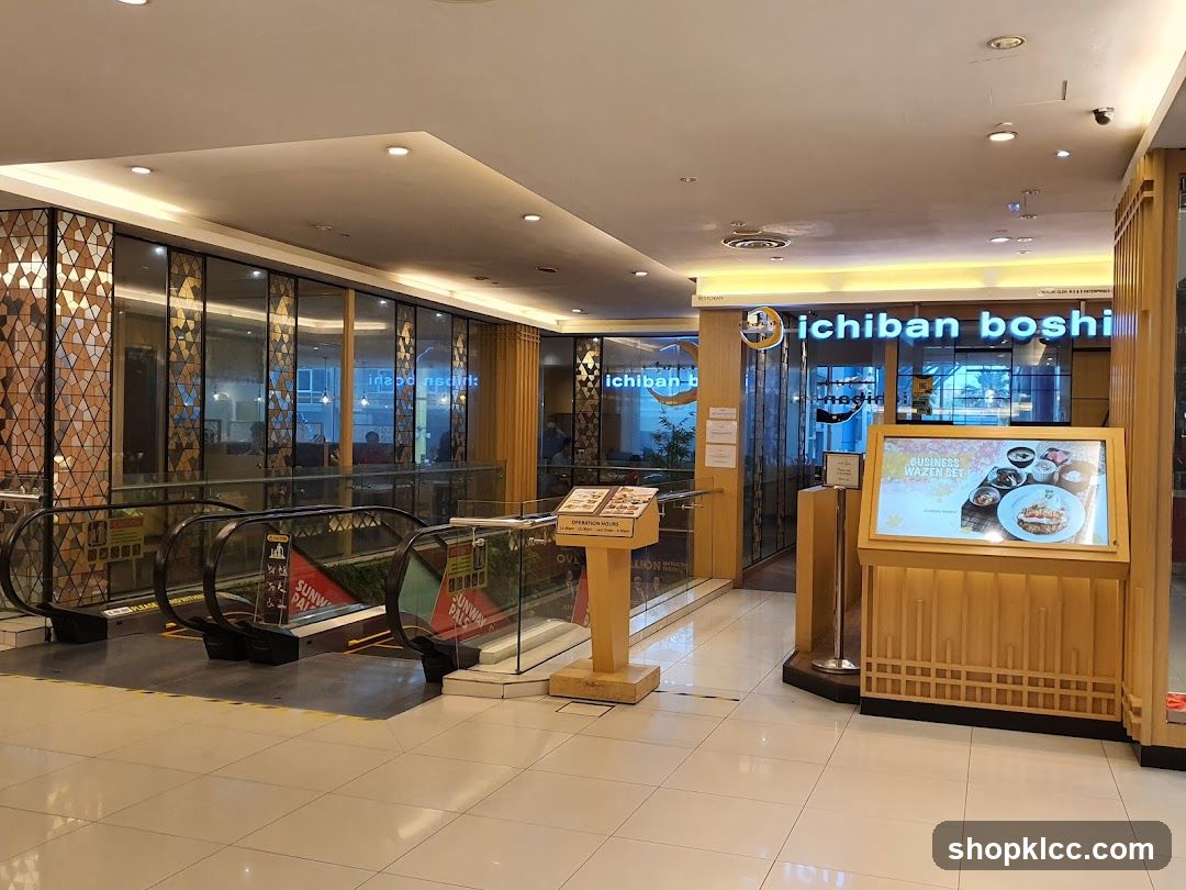 Mall Interior with Restaurant Entrance