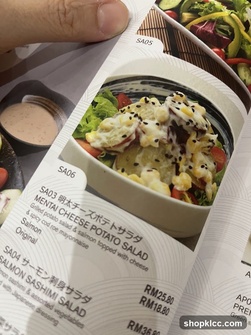 Salad Menu Page