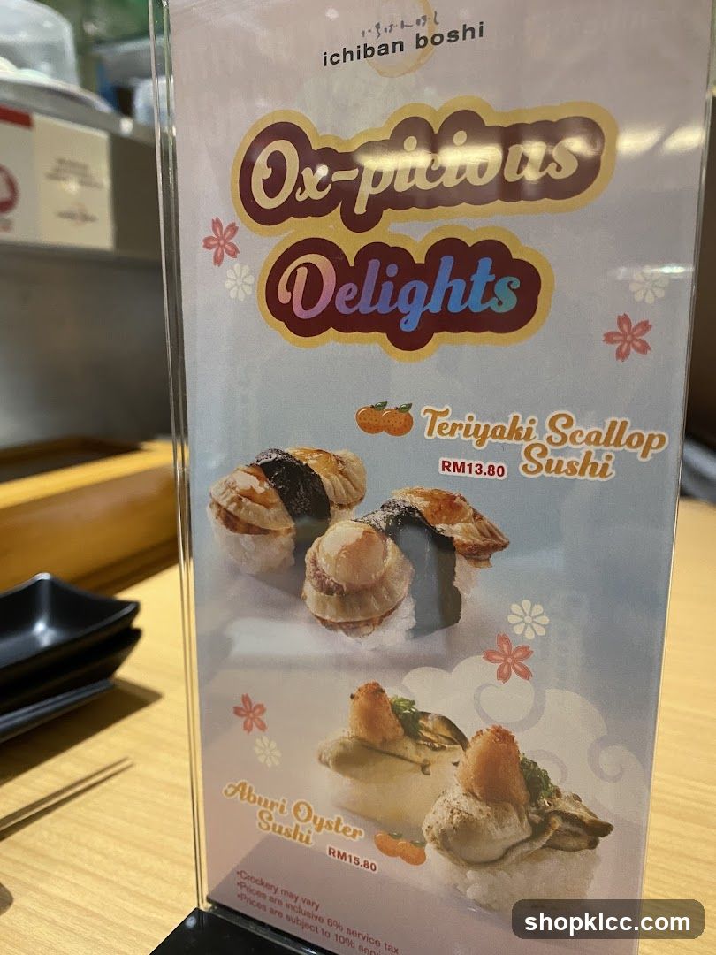 Ox-picious Delights Menu Standee