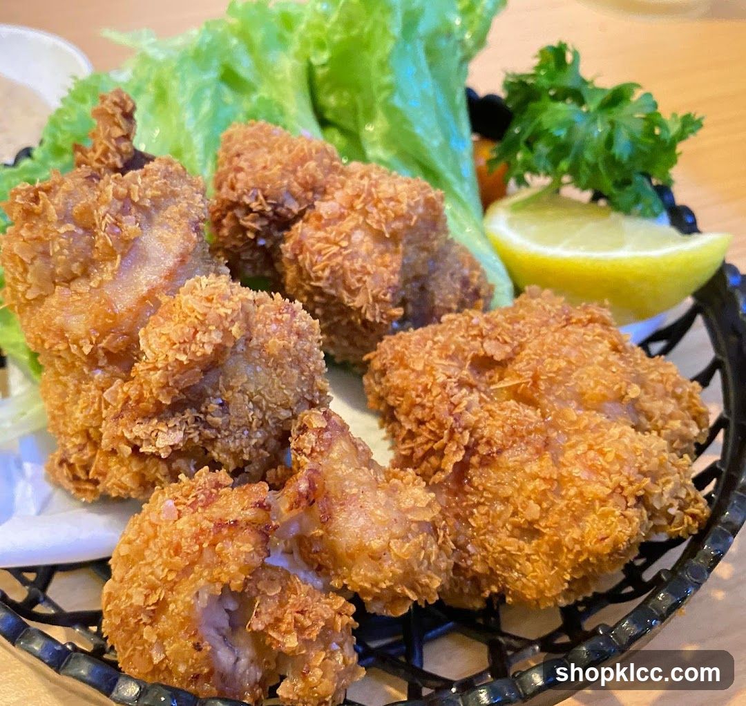 Fried Chicken with Garnish