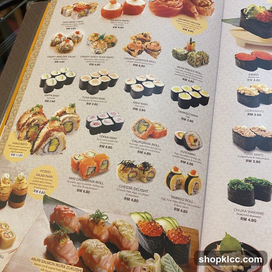Sushi Menu Board