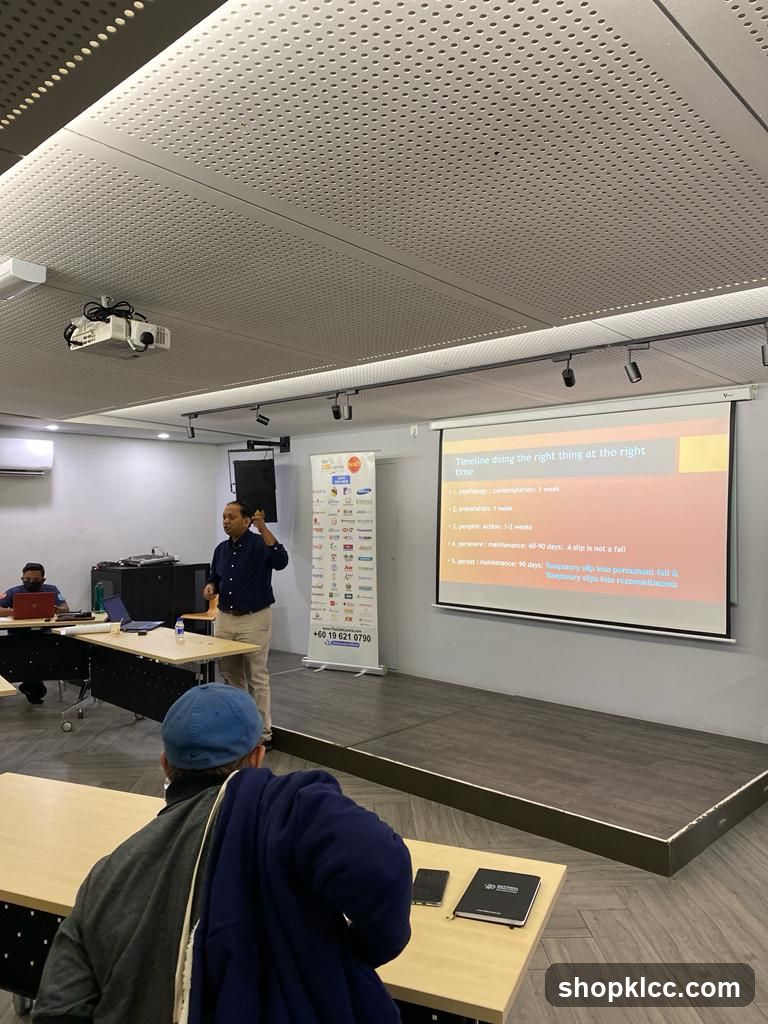 Presentation in a conference room