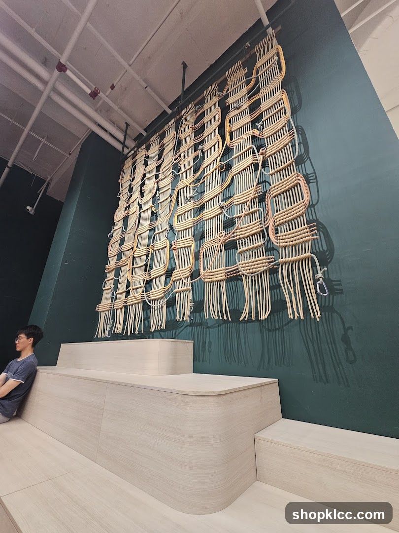 Interior Art Installation with Rope Sculpture