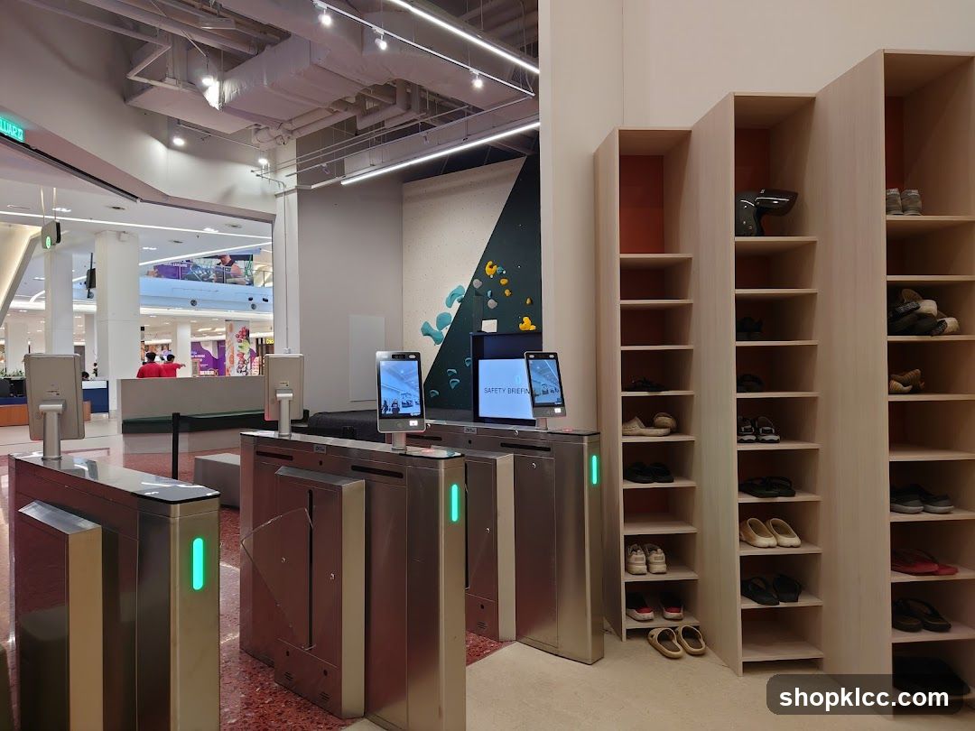 Shopping Center Entrance with Shoe Storage