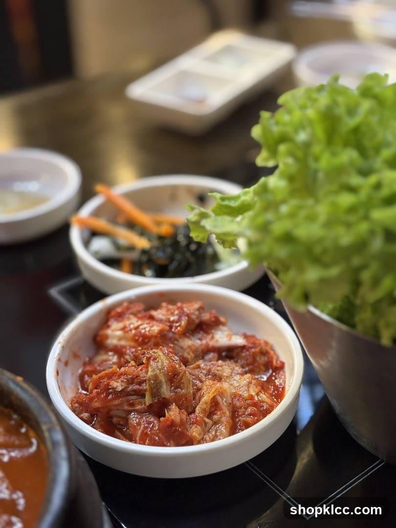 Korean Side Dishes and Lettuce