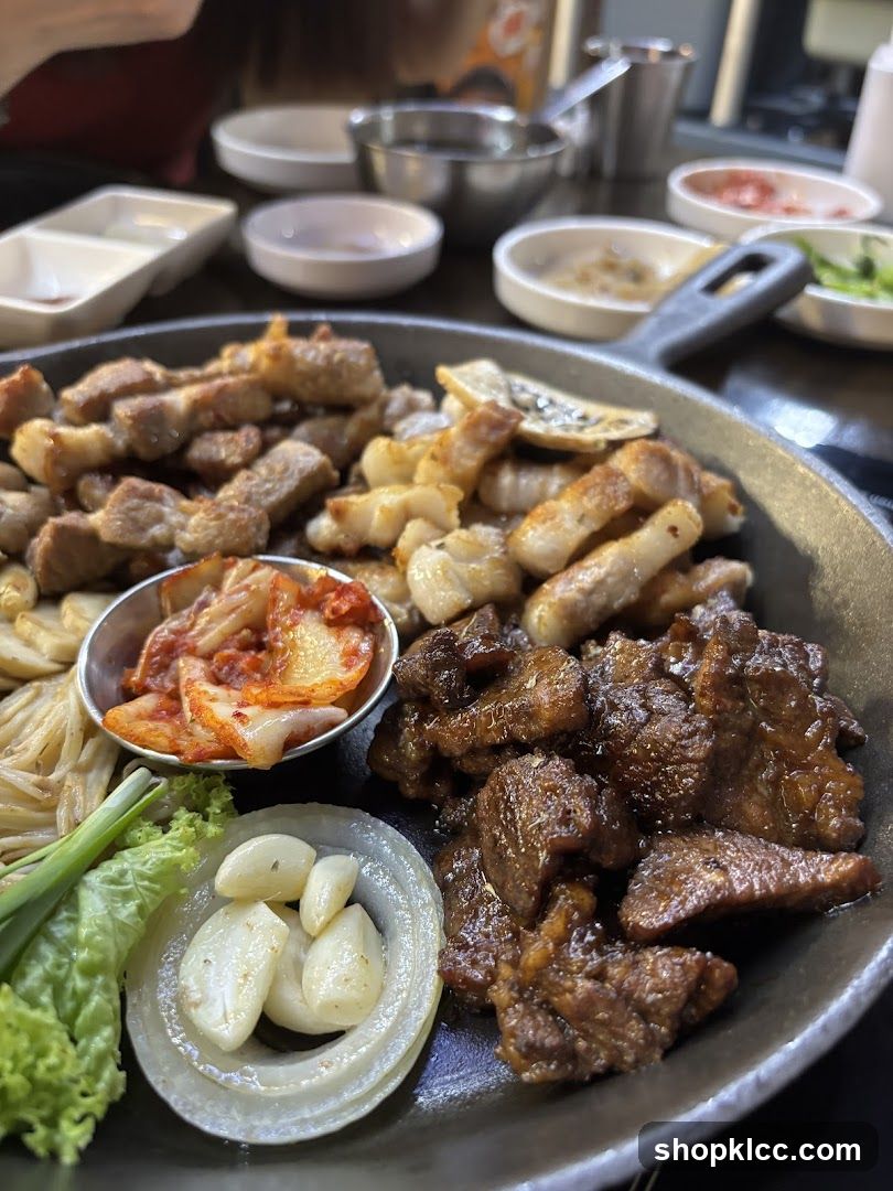 Korean BBQ Platter with Side Dishes