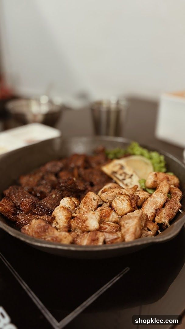 Grilled Meat Dish in Skillet