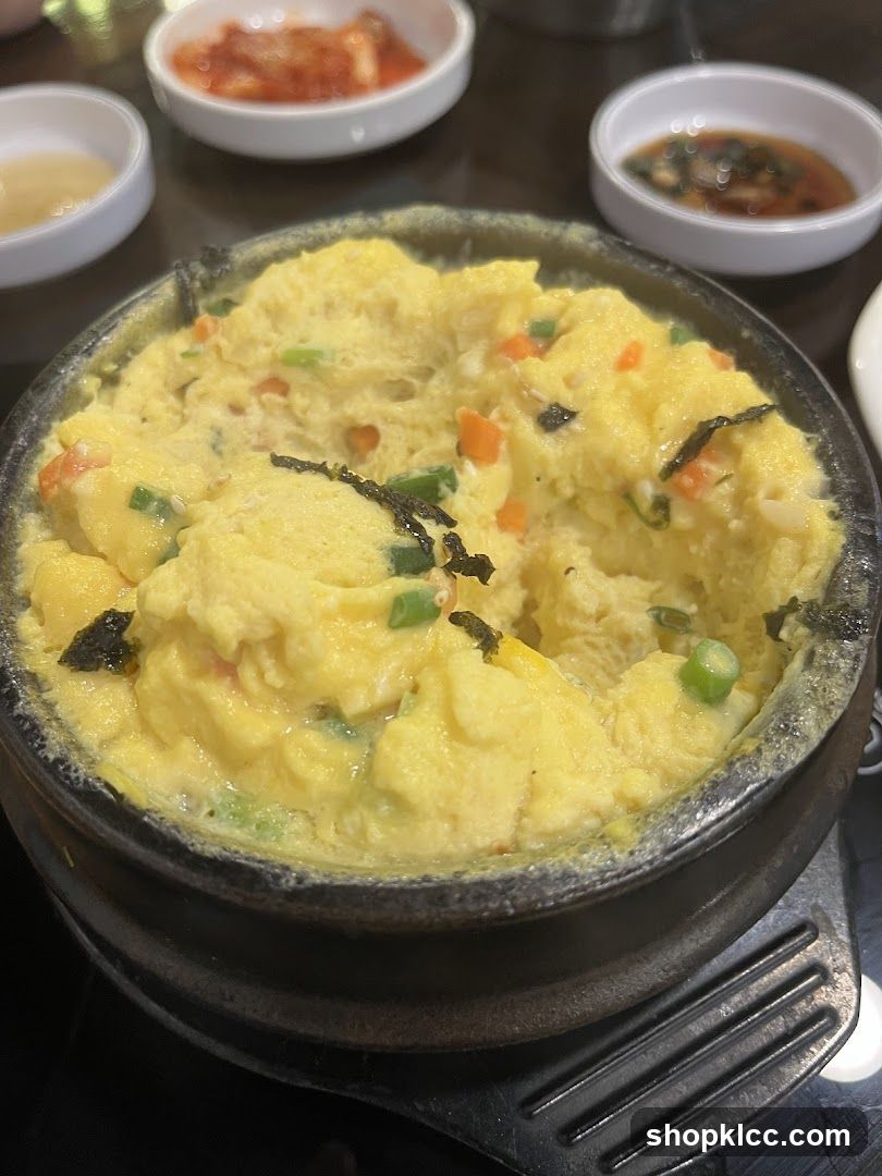 Korean Egg Dish in Stone Bowl