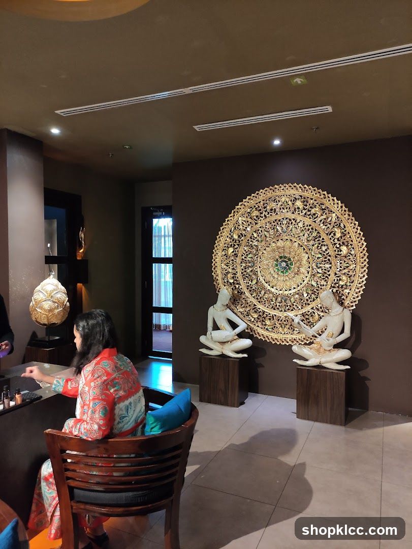 Interior with Decorative Art and Seating Area