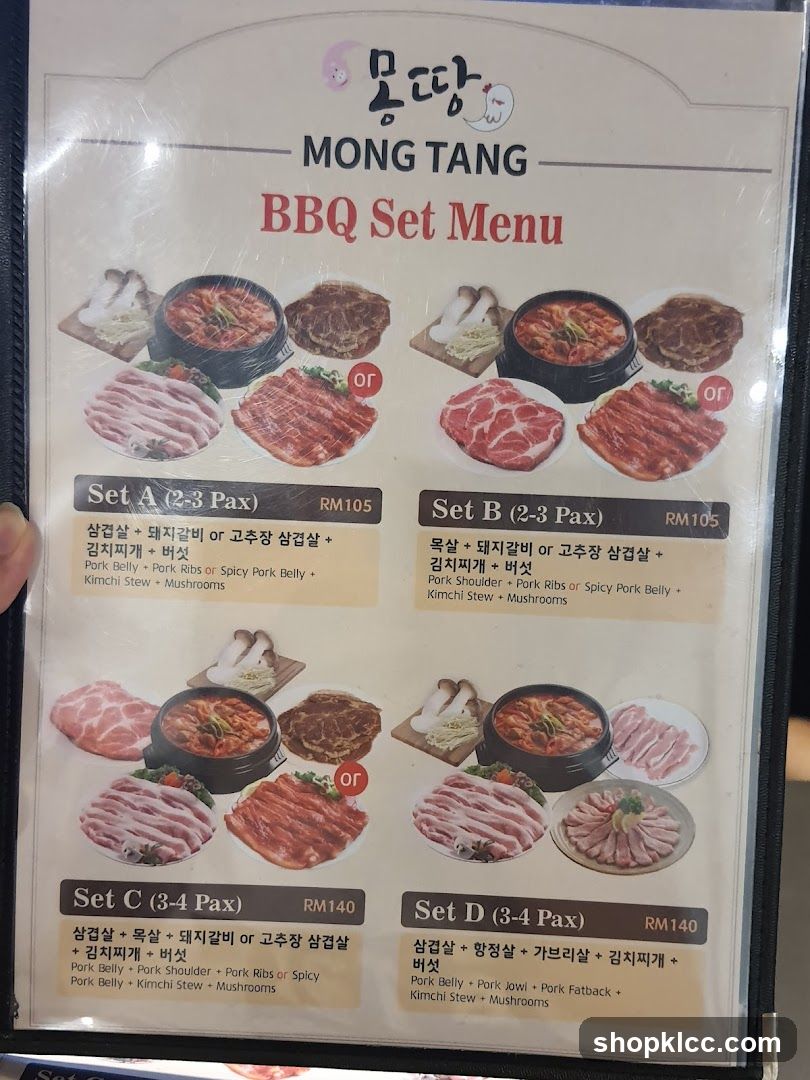 Mong Tang BBQ Set Menu