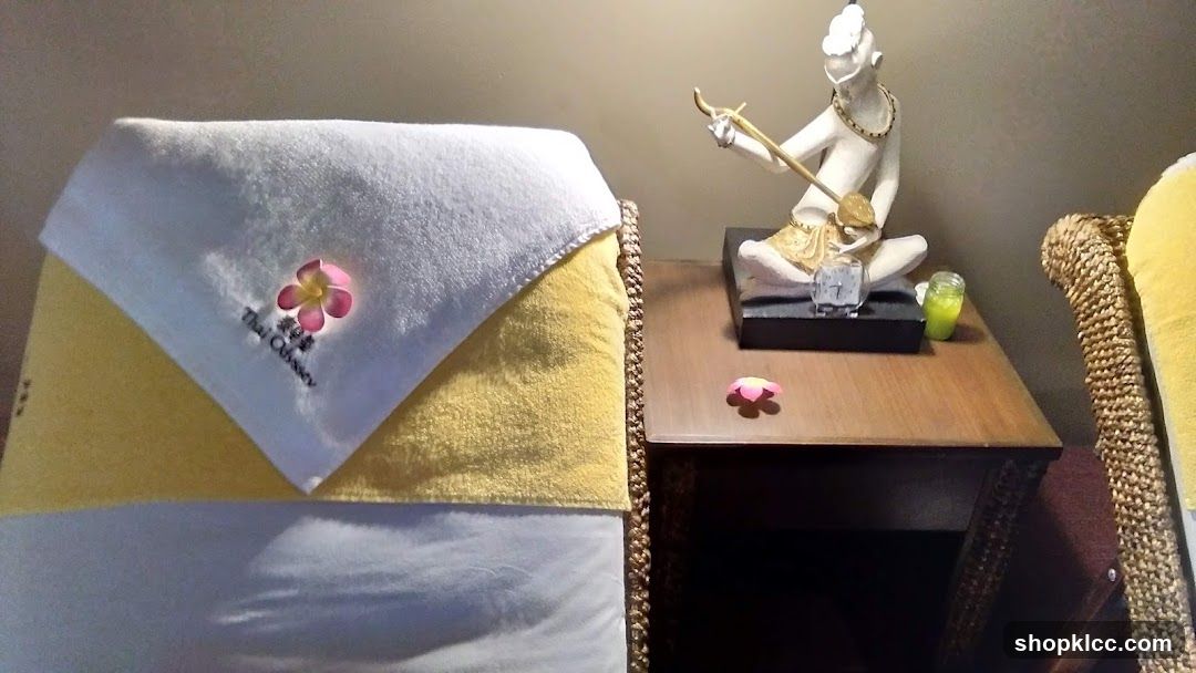 Spa Room Interior with Thai Statue
