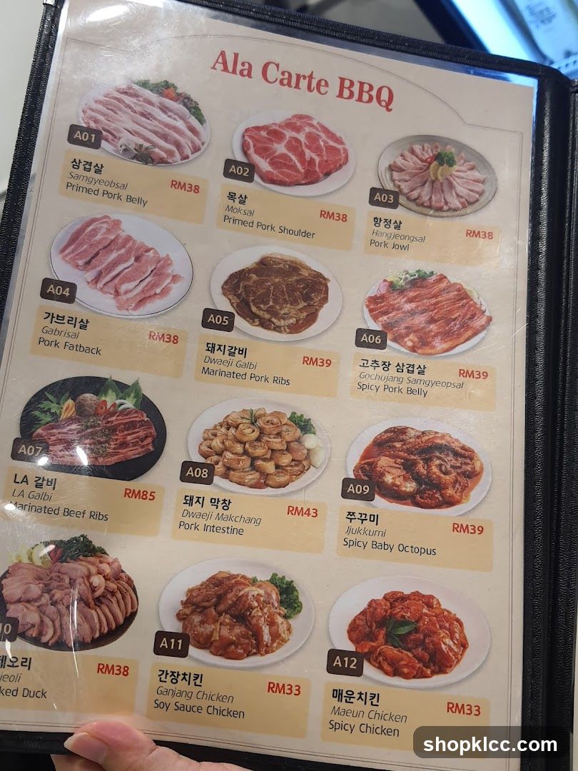 Ala Carte BBQ Menu