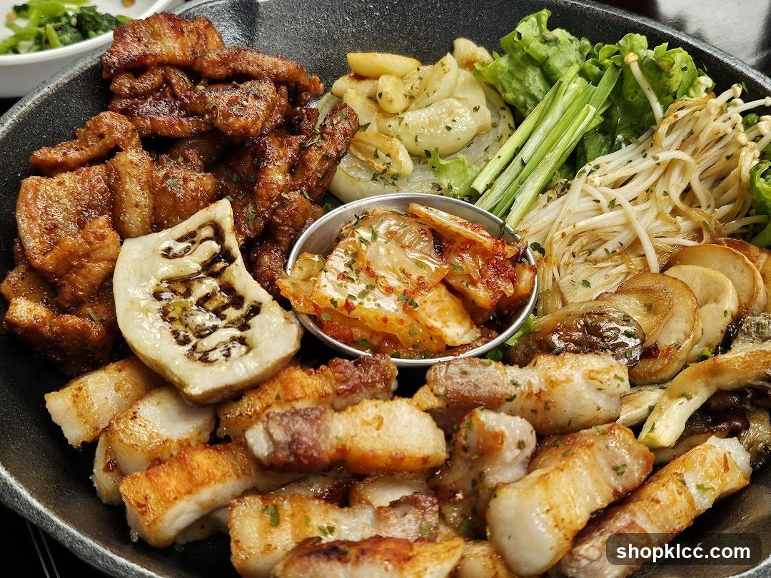 Grilled Pork Belly and Vegetables Platter
