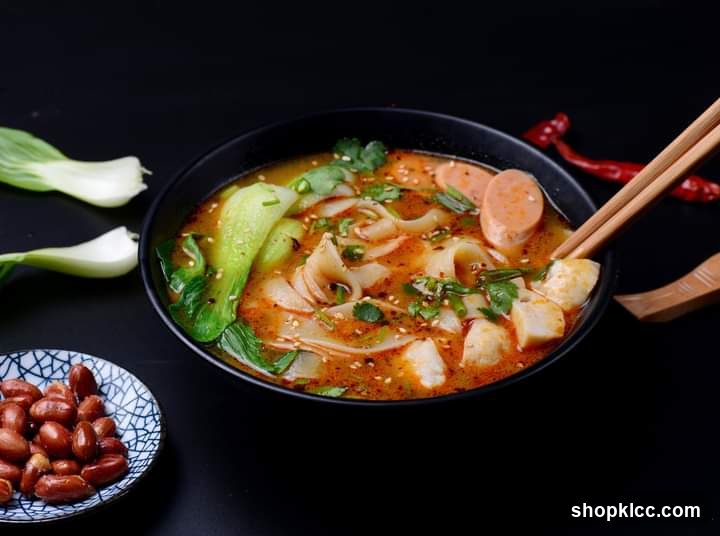 Noodle Soup with Bok Choy and Sausage