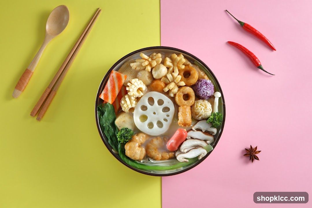 Bowl of Hot Pot Ingredients