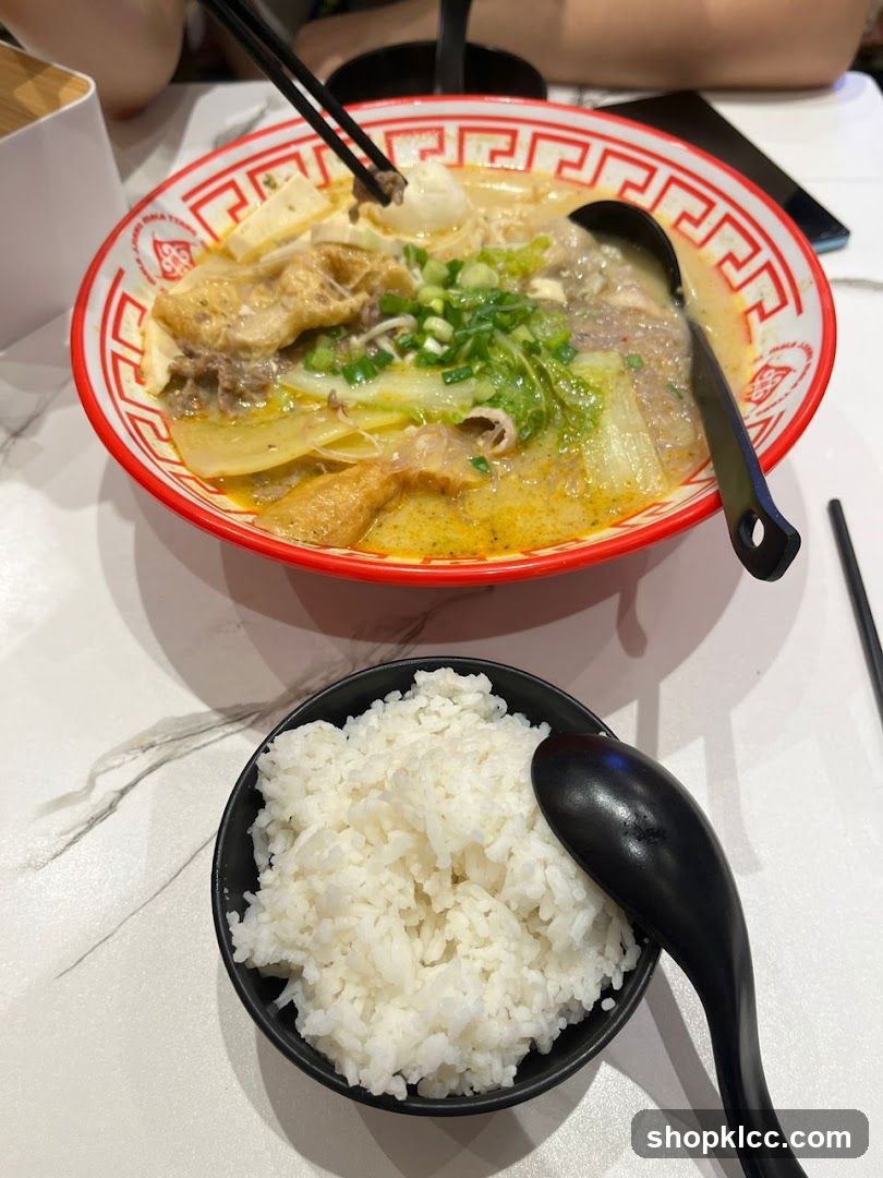 Noodle Soup and Rice